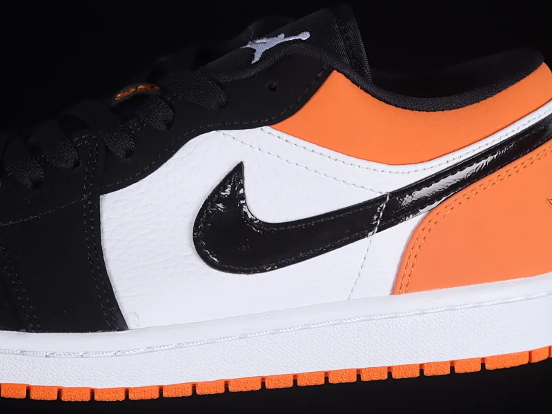 All categories Air Jordan Jordan series basketball shoes Air Jordan 1 Low G version pure original Air Jordan 1 Low AJ1 Joe 1 black and orange smashed backboard low-top cultural and leisure sports sneakers 553558-128